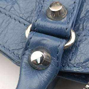Pre-owned Balenciaga Classic City Mini Blue Lambskin  handbag | stylenewstar
