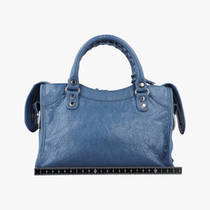 Pre-owned Balenciaga Classic City Mini Blue Lambskin  handbag | stylenewstar