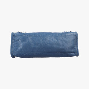 Pre-owned Balenciaga Classic City Mini Blue Lambskin  handbag | stylenewstar