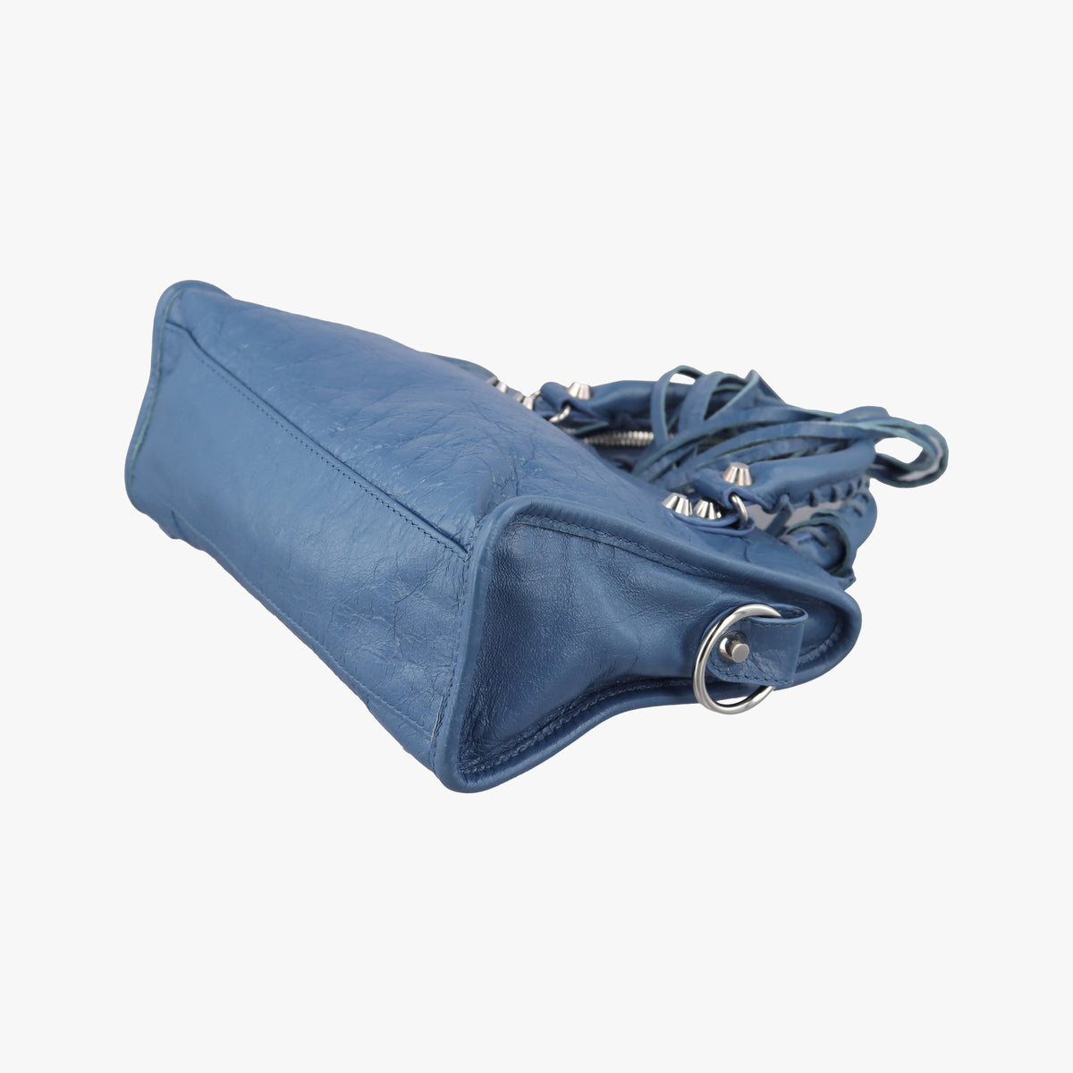 Pre-owned Balenciaga Classic City Mini Blue Lambskin  handbag | stylenewstar