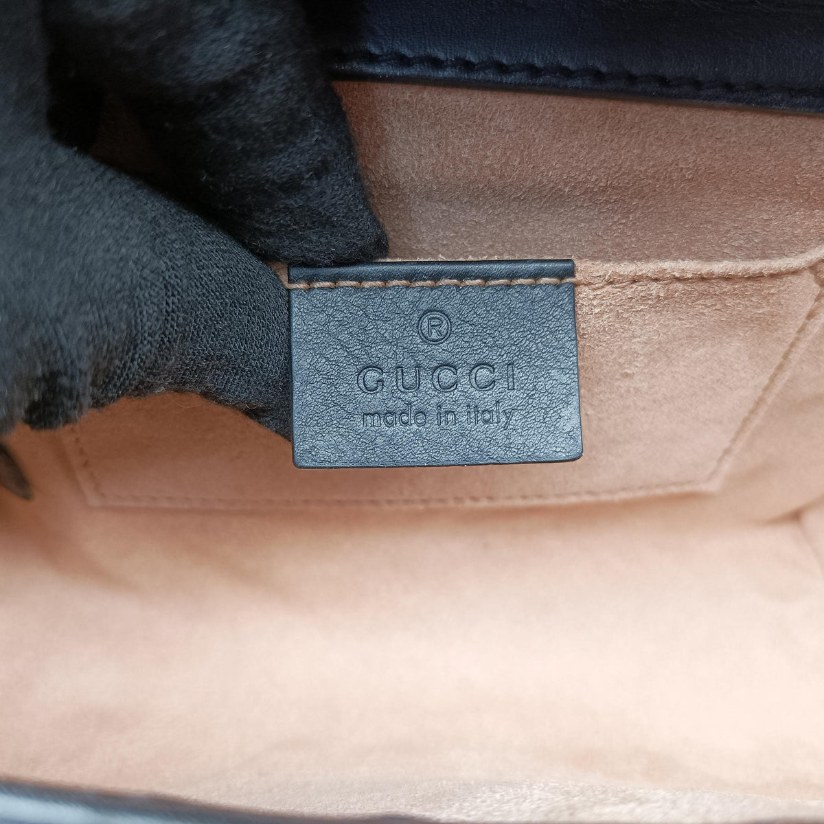 Pre-owned Gucci Padlock beige×black PVC coated canvas×Leather 409487 shoulderbag | stylenewstar