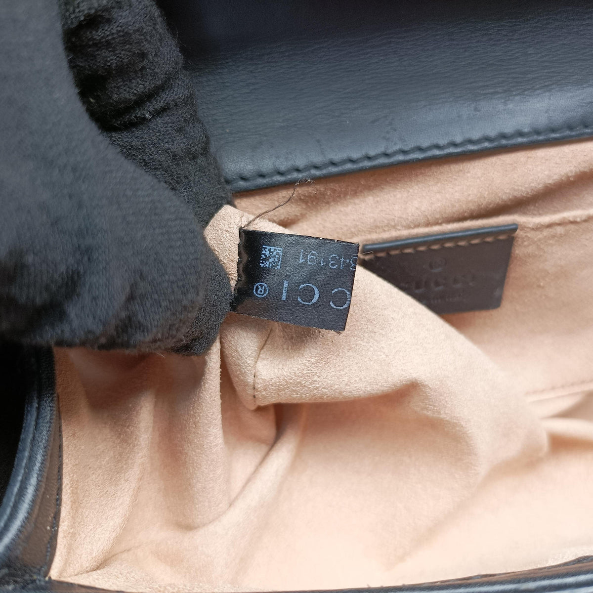 Pre-owned Gucci Padlock beige×black PVC coated canvas×Leather 409487 shoulderbag | stylenewstar