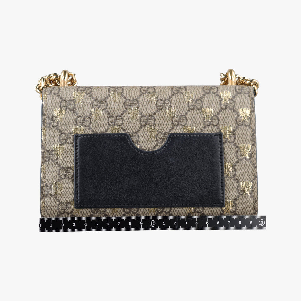 Pre-owned Gucci Padlock beige×black PVC coated canvas×Leather 409487 shoulderbag | stylenewstar