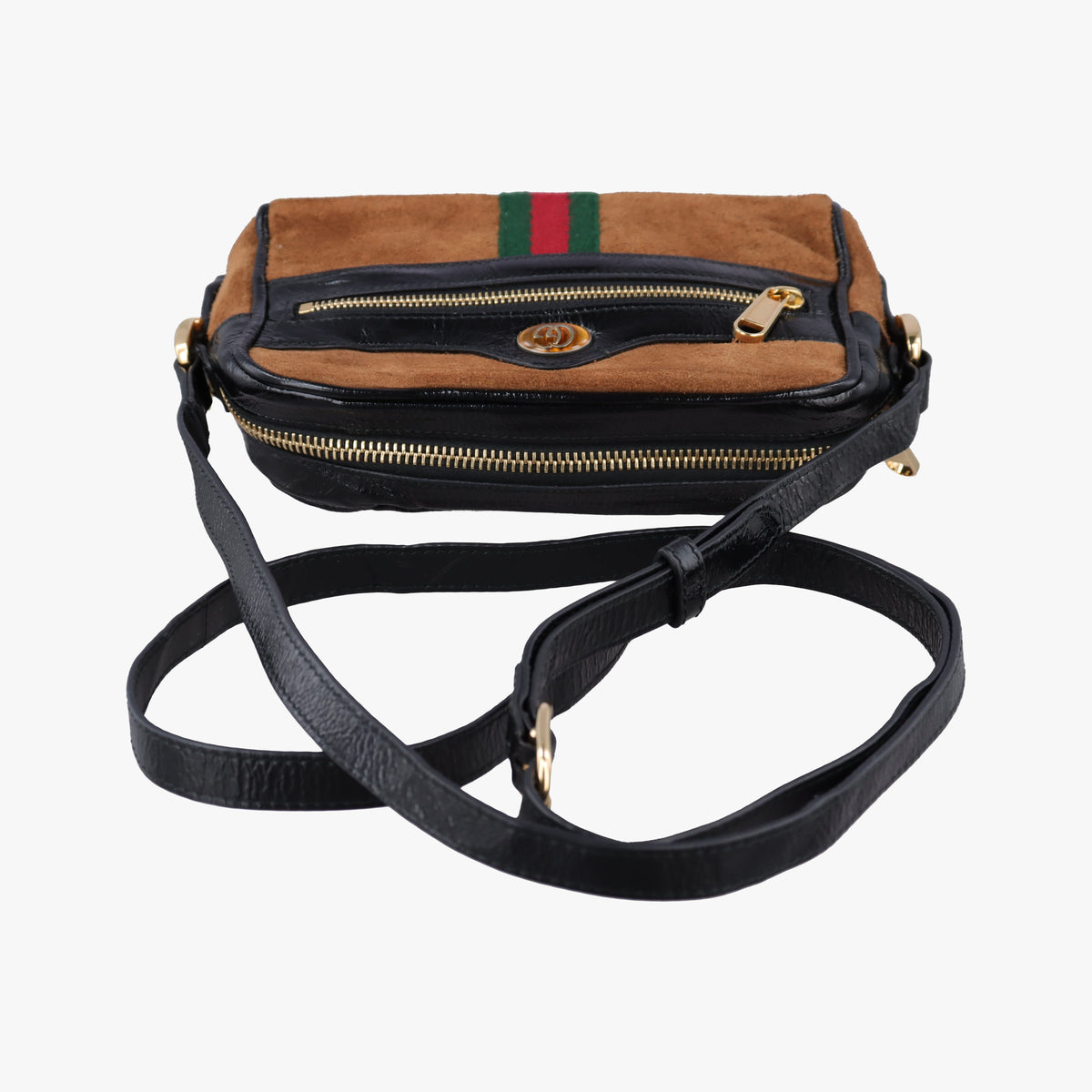 Secondhand Gucci Ophidia Brown×black×multi Suede×leather 573321 shoulderbag | stylenewstar
