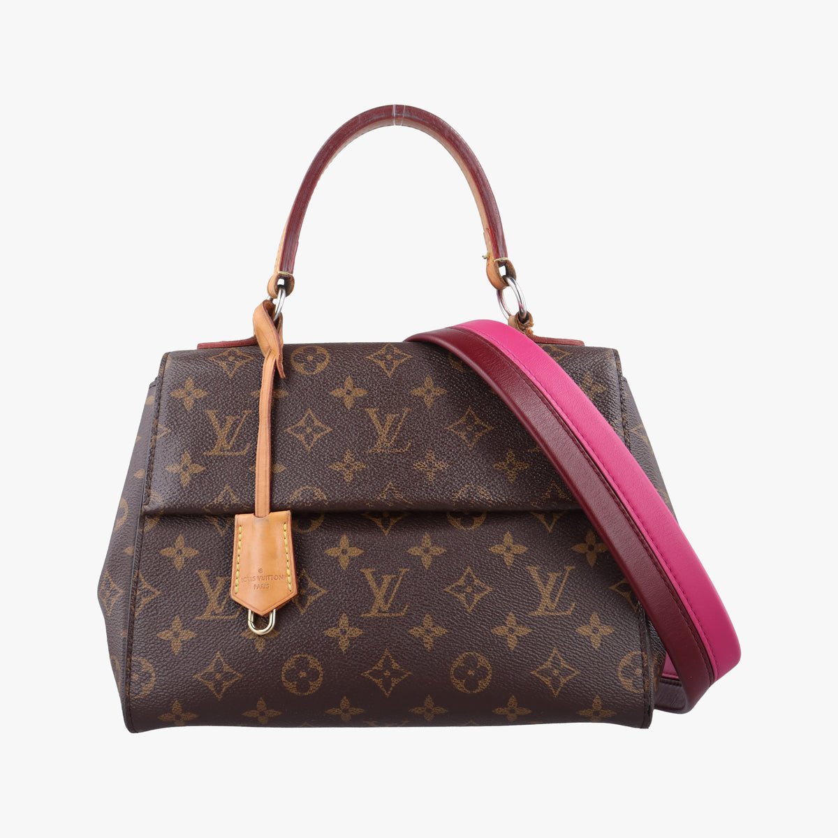 Pre-owned Louis Vuitton Cluny BB Brown Monogram canvas×calf leather M42738 shoulderbag | stylenewstar