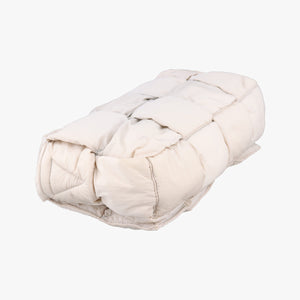 Pre-owned Bottega Veneta Padded CASSETTE White Nylon  shoulderbag | stylenewstar