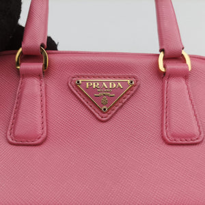 Pre-owned Prada Mini Boston bag Pink SAFFIANO　Leather BL0705 shoulderbag | stylenewstar
