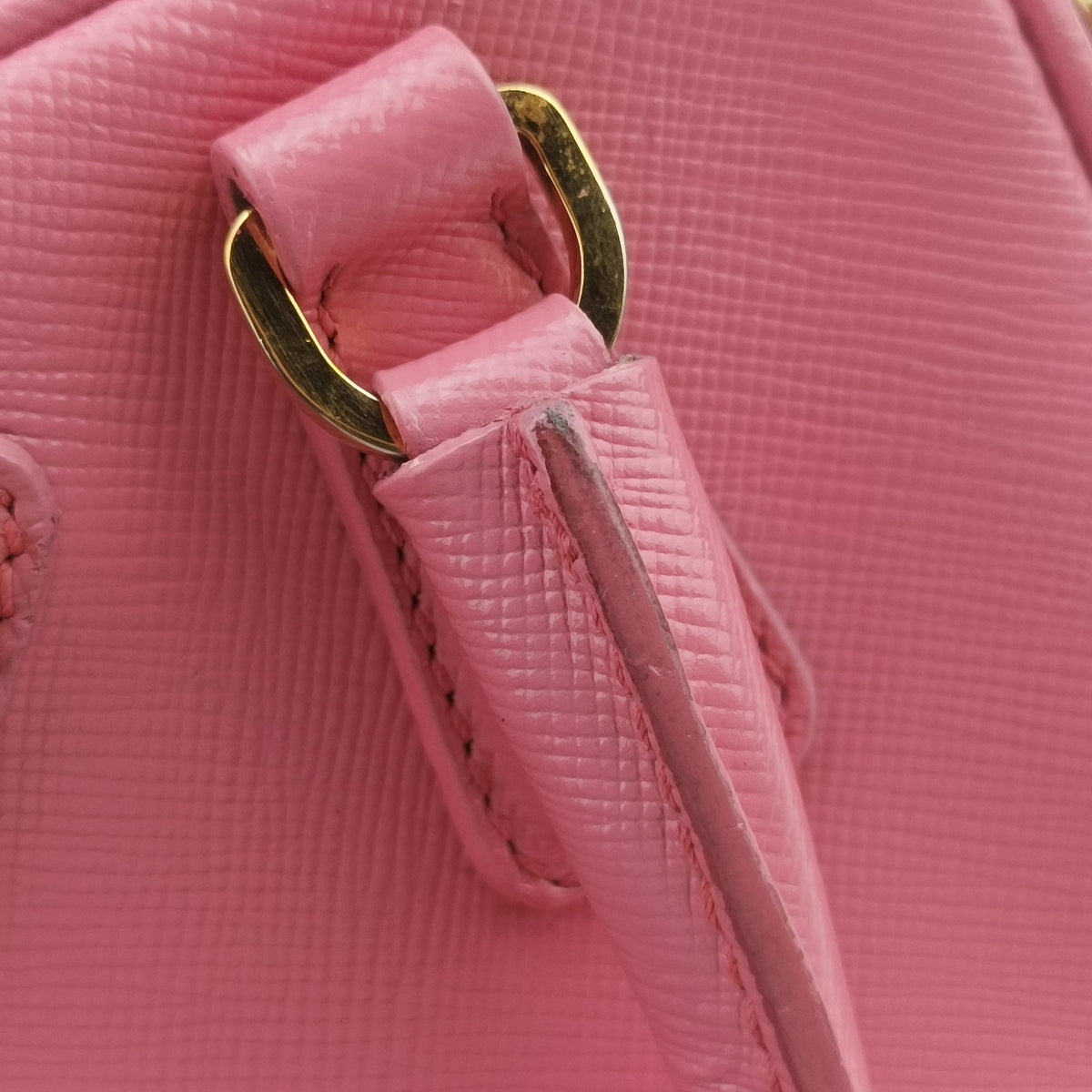 Pre-owned Prada Mini Boston bag Pink SAFFIANO　Leather BL0705 shoulderbag | stylenewstar