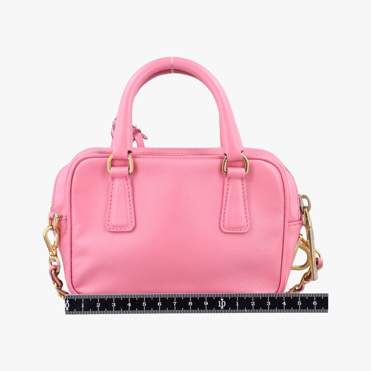 Pre-owned Prada Mini Boston bag Pink SAFFIANO　Leather BL0705 shoulderbag | stylenewstar