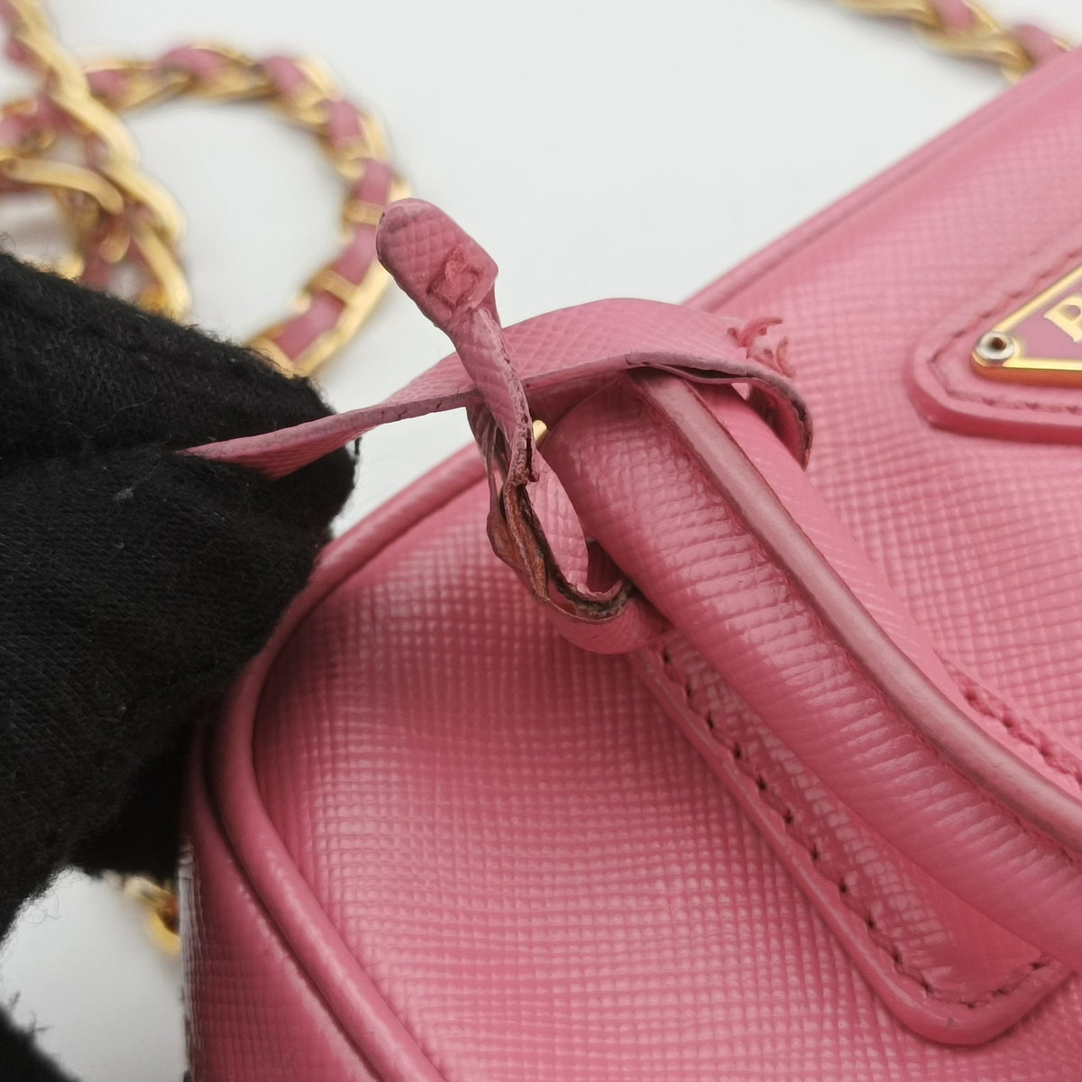 Pre-owned Prada Mini Boston bag Pink SAFFIANO　Leather BL0705 shoulderbag | stylenewstar