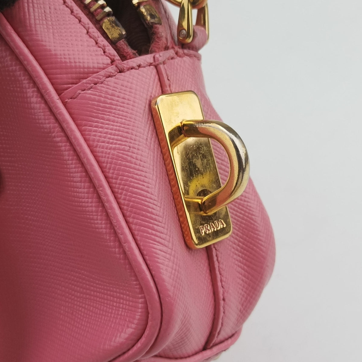 Pre-owned Prada Mini Boston bag Pink SAFFIANO　Leather BL0705 shoulderbag | stylenewstar