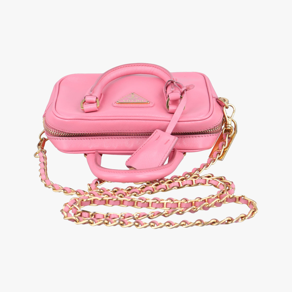 Pre-owned Prada Mini Boston bag Pink SAFFIANO　Leather BL0705 shoulderbag | stylenewstar