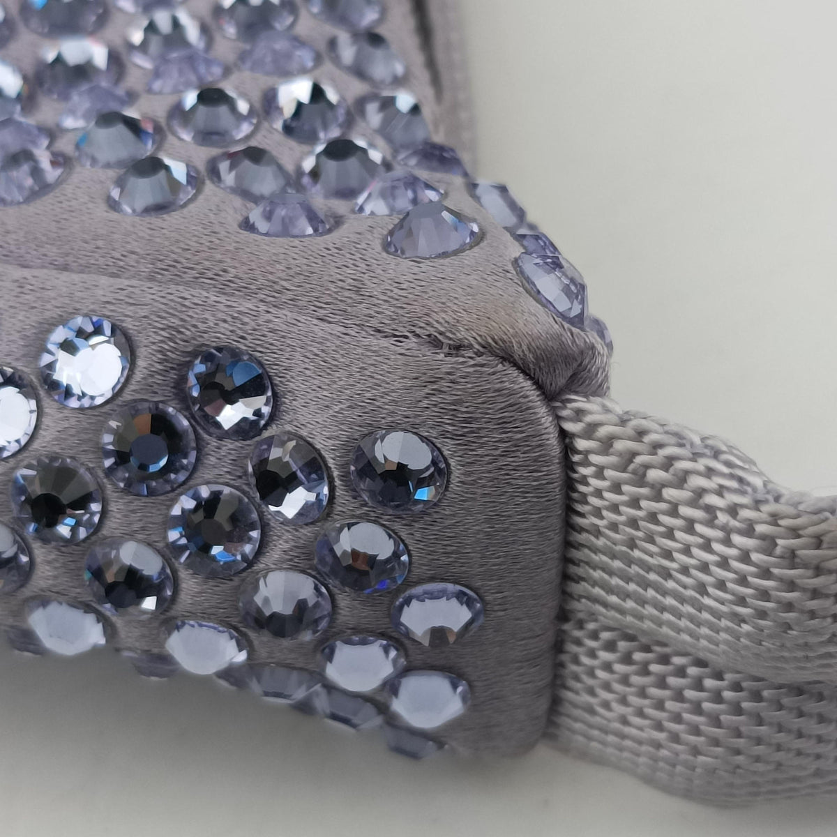 Pre-owned Prada Re-Edition 2000 Hobo Purple Satin×Rhinestones 1BC515 handbag | stylenewstar