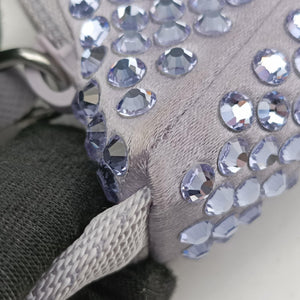 Pre-owned Prada Re-Edition 2000 Hobo Purple Satin×Rhinestones 1BC515 handbag | stylenewstar