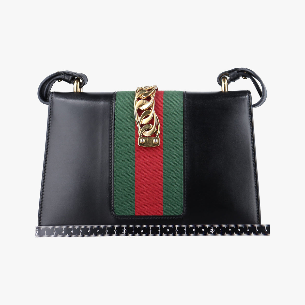 Pre-owned Gucci Sylvie Black Leather 421882 shoulderbag | stylenewstar