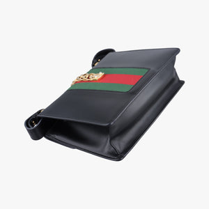 Pre-owned Gucci Sylvie Black Leather 421882 shoulderbag | stylenewstar