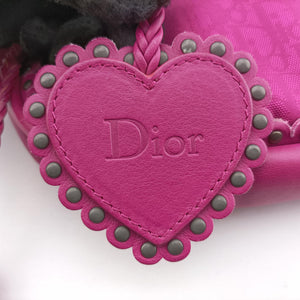 Pre-owned Christian Dior Oblique heart Rose Nylon  handbag | stylenewstar