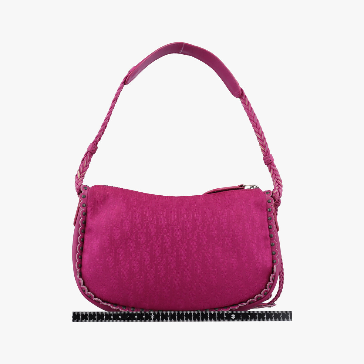 Pre-owned Christian Dior Oblique heart Rose Nylon  handbag | stylenewstar