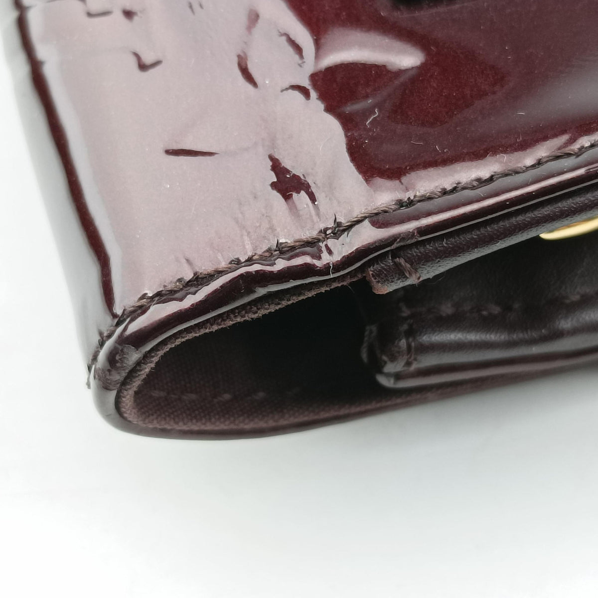 Pre-owned Louis Vuitton Rossmore MM Amarante Vernis M91551 clutchbag | stylenewstar