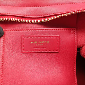 Vintage Yves Saint Laurent BABY CABAS Red Leather 394461 shoulderbag | stylenewstar
