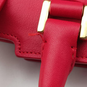 Vintage Yves Saint Laurent BABY CABAS Red Leather 394461 shoulderbag | stylenewstar