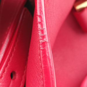 Vintage Yves Saint Laurent BABY CABAS Red Leather 394461 shoulderbag | stylenewstar