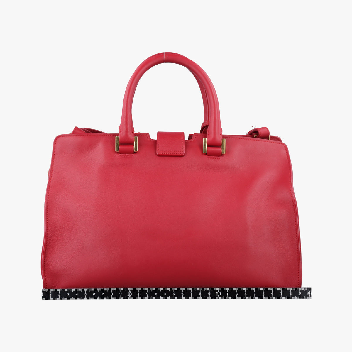 Vintage Yves Saint Laurent BABY CABAS Red Leather 394461 shoulderbag | stylenewstar