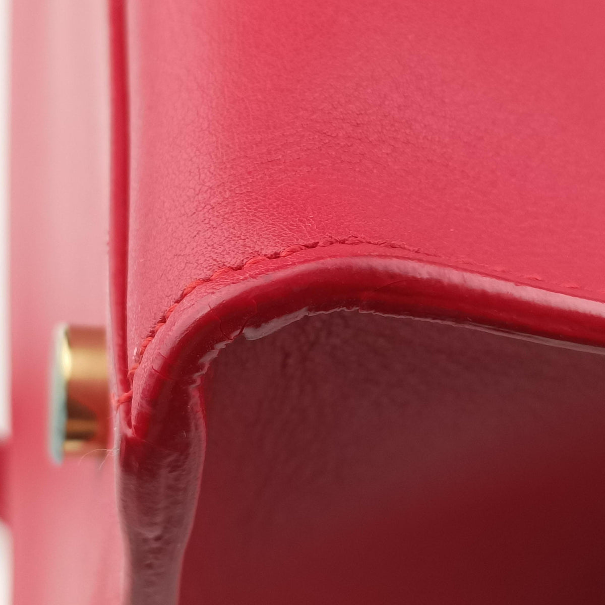 Vintage Yves Saint Laurent BABY CABAS Red Leather 394461 shoulderbag | stylenewstar