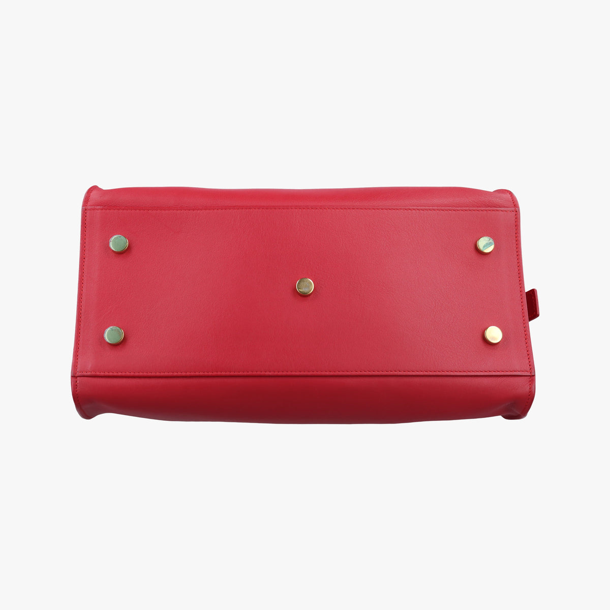 Vintage Yves Saint Laurent BABY CABAS Red Leather 394461 shoulderbag | stylenewstar