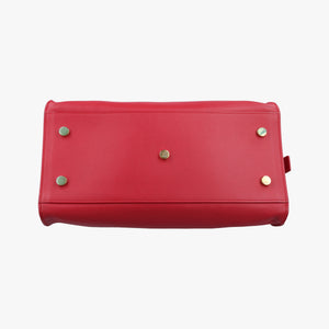 Vintage Yves Saint Laurent BABY CABAS Red Leather 394461 shoulderbag | stylenewstar