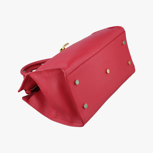 Vintage Yves Saint Laurent BABY CABAS Red Leather 394461 shoulderbag | stylenewstar