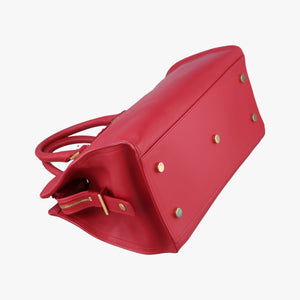 Vintage Yves Saint Laurent BABY CABAS Red Leather 394461 shoulderbag | stylenewstar