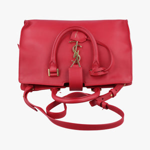 Vintage Yves Saint Laurent BABY CABAS Red Leather 394461 shoulderbag | stylenewstar