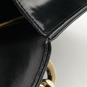 Pre-owned Christian Dior Diorama Black Leather  shoulderbag | stylenewstar