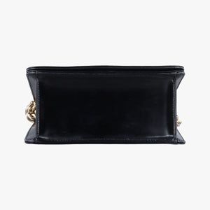Pre-owned Christian Dior Diorama Black Leather  shoulderbag | stylenewstar