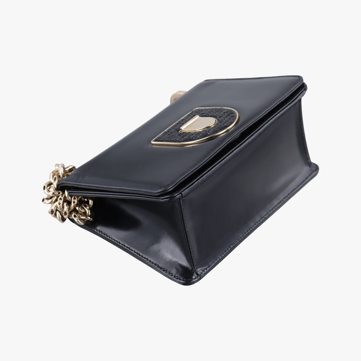 Pre-owned Christian Dior Diorama Black Leather  shoulderbag | stylenewstar