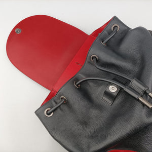 Pre-owned Christian Louboutin Explora funk Black×Red leather  backpack/rucksack | stylenewstar