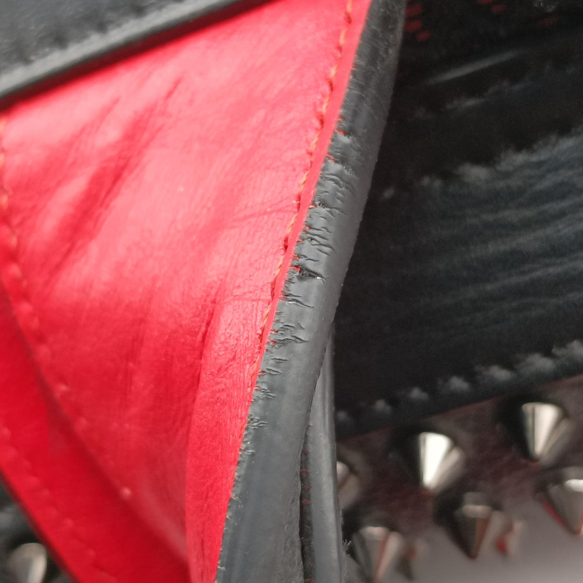 Pre-owned Christian Louboutin Explora funk Black×Red leather  backpack/rucksack | stylenewstar