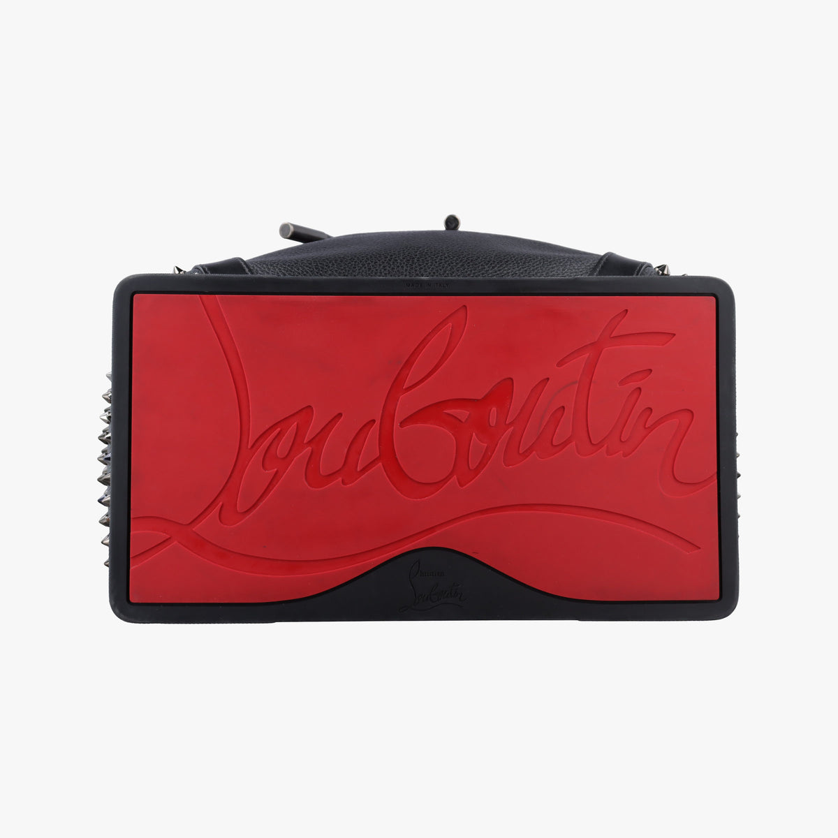 Pre-owned Christian Louboutin Explora funk Black×Red leather  backpack/rucksack | stylenewstar