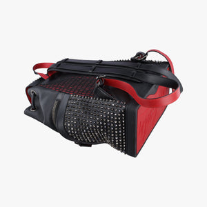 Pre-owned Christian Louboutin Explora funk Black×Red leather  backpack/rucksack | stylenewstar