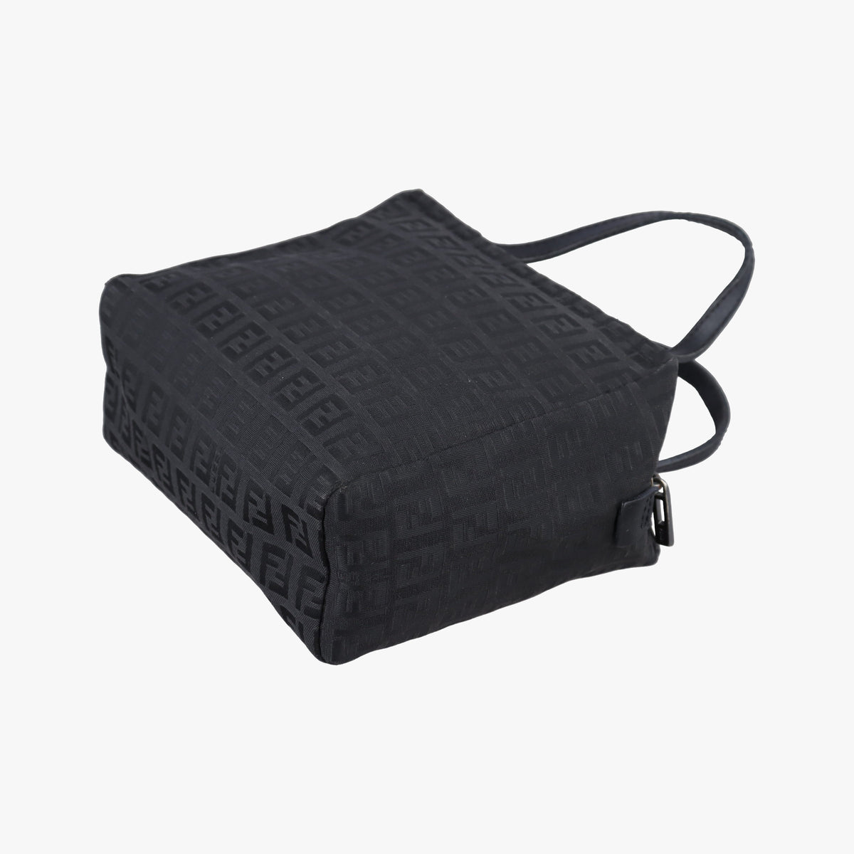 Pre-owned Fendi Zucchino Black Canvas x Leather  handbag | stylenewstar