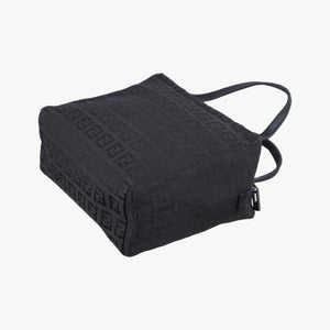 Pre-owned Fendi Zucchino Black Canvas x Leather  handbag | stylenewstar
