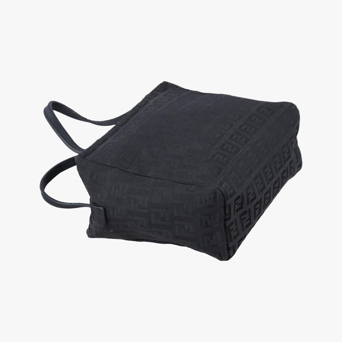 Pre-owned Fendi Zucchino Black Canvas x Leather  handbag | stylenewstar