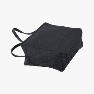 Pre-owned Fendi Zucchino Black Canvas x Leather  handbag | stylenewstar