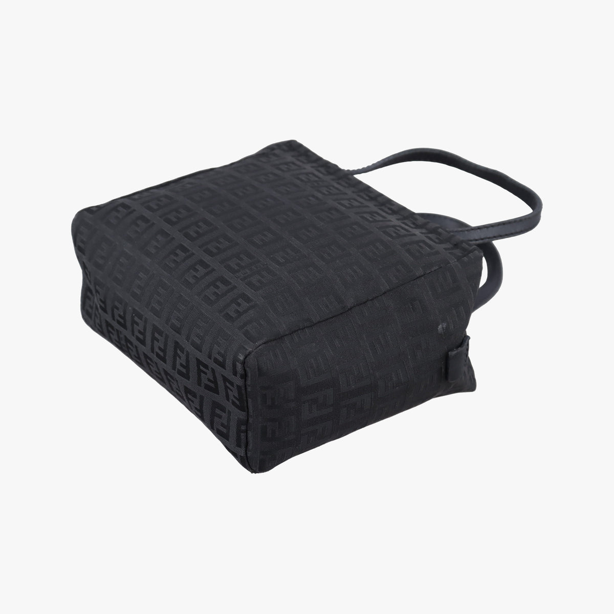 Pre-owned Fendi Zucchino Black Canvas x Leather  handbag | stylenewstar