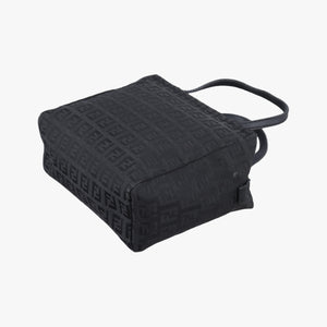 Pre-owned Fendi Zucchino Black Canvas x Leather  handbag | stylenewstar
