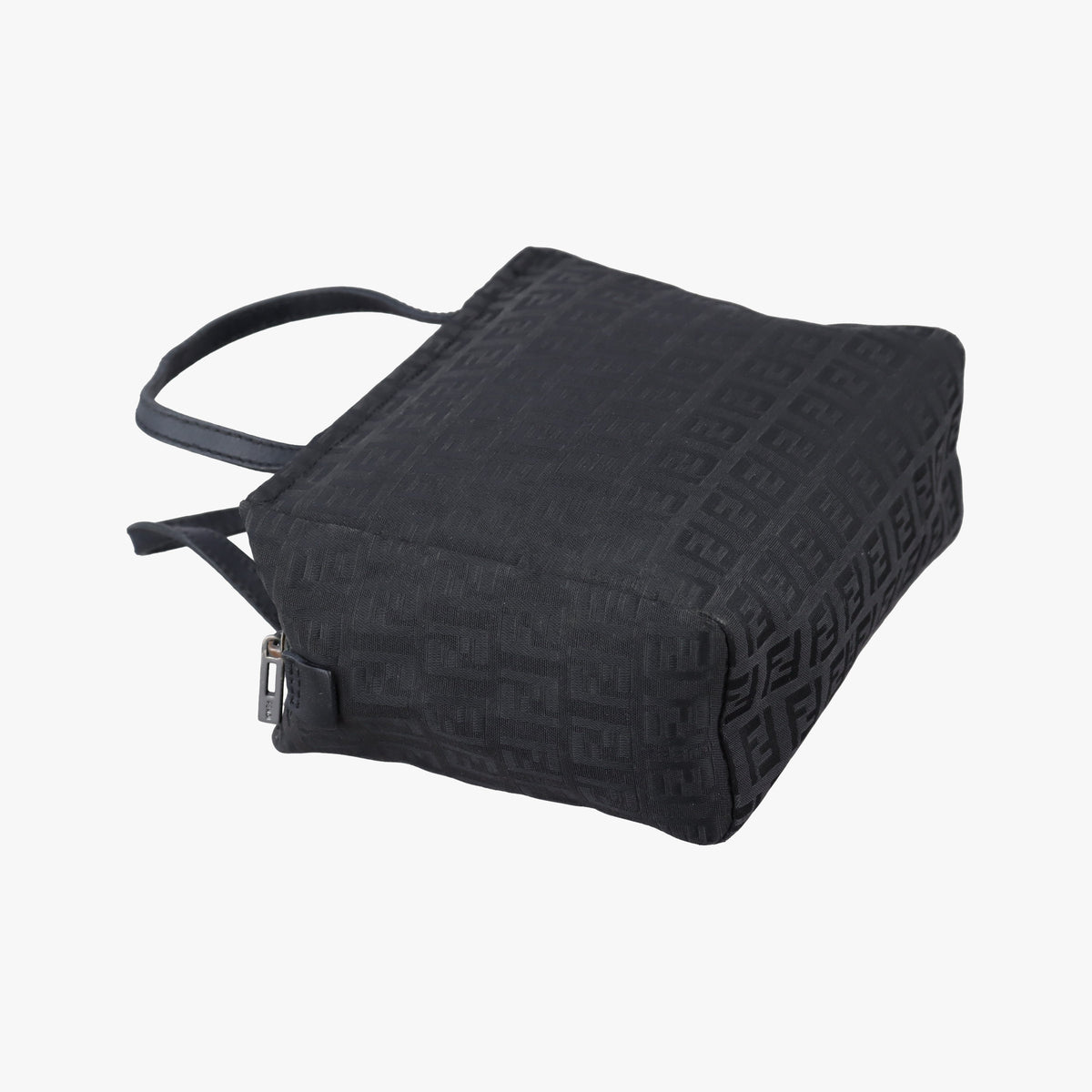 Pre-owned Fendi Zucchino Black Canvas x Leather  handbag | stylenewstar