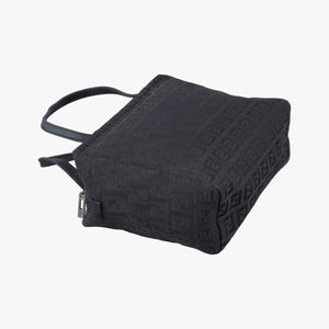 Pre-owned Fendi Zucchino Black Canvas x Leather  handbag | stylenewstar
