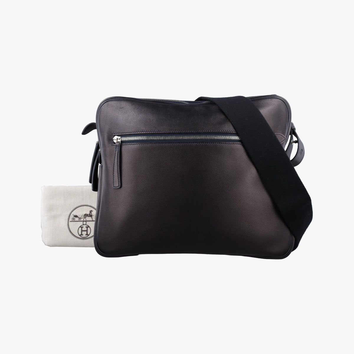 Vintage Hermes Hebdo Reporter Brown Evergrain Leather  shoulderbag | stylenewstar