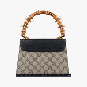 Secondhand Gucci Fox Brooch Bamboo Beige×Multicolour PVC coated canvas×Leather 466428 shoulderbag | stylenewstar